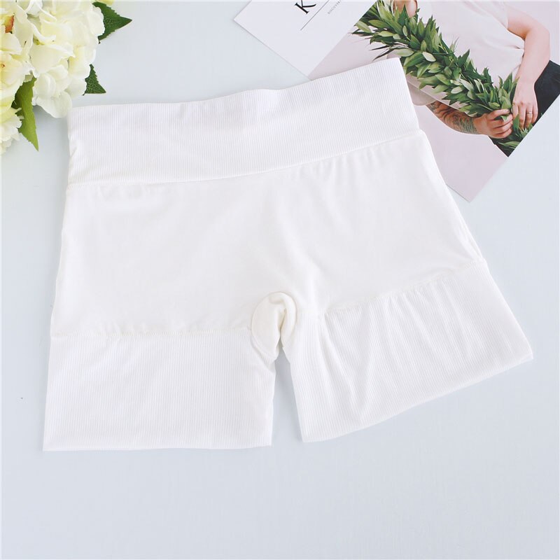 Women\'s Safety Shorts Pants Solid Color Mid Waist Boxer Pants Anti-Lighting Stretch Safety Shorts Pants For Women: W