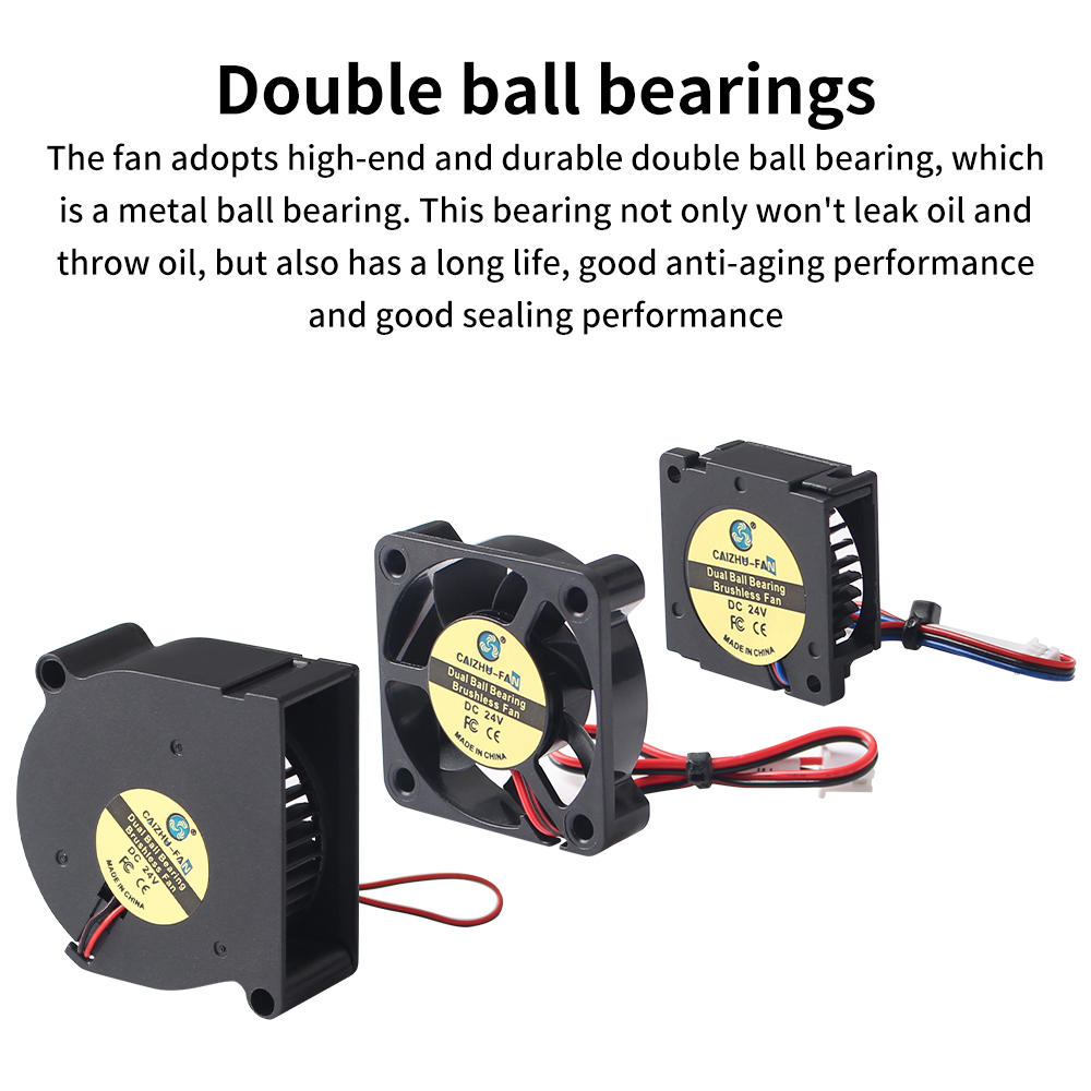 Ventilateur de refroidissement rapide et silencieux à double boule pour imprimante 3D, pour SV08 3010 4010 5020