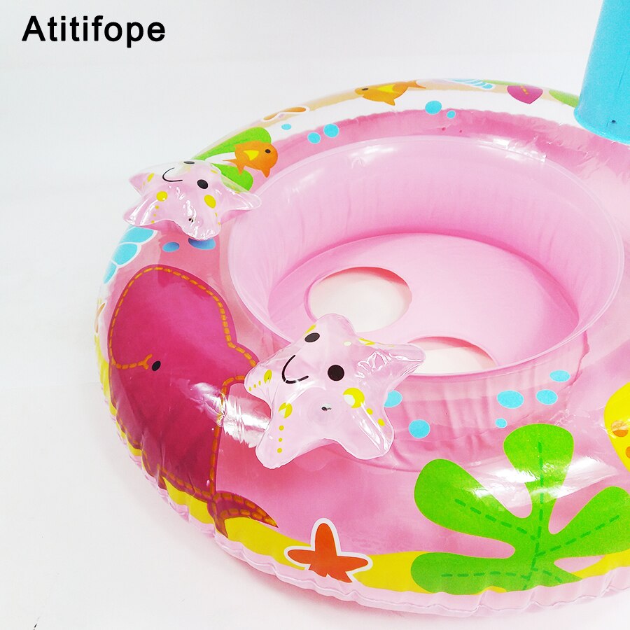 Pink flowers Vivid With awning Three-dimensional stars Plastic Inflatable child seat Swimming pool accessories