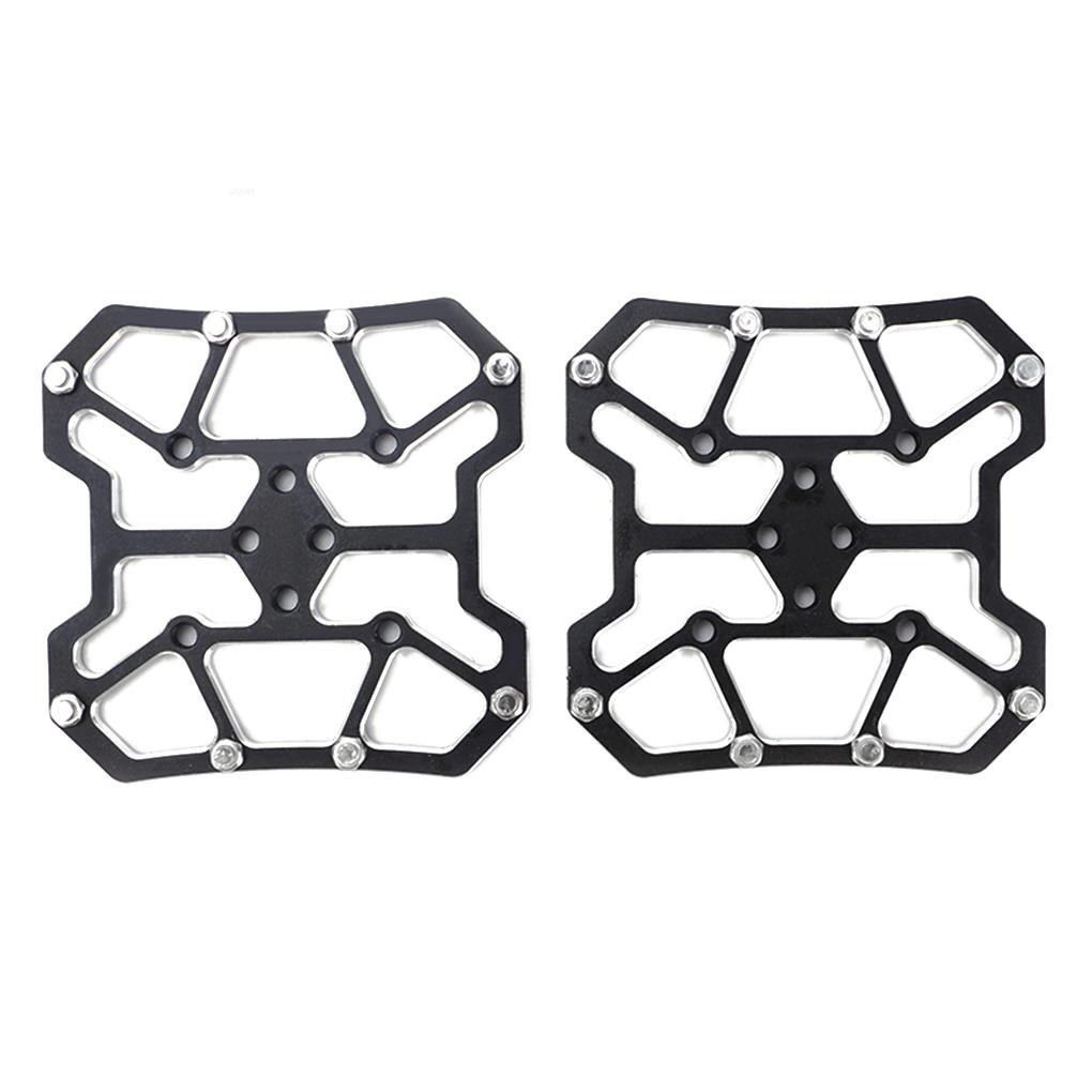 Pedale per tacchette da bicicletta per SPD Shimano adattatore per pedaliera senza clip per bicicletta in lega di alluminio MTB Mountain Road Bike accessorio: Black