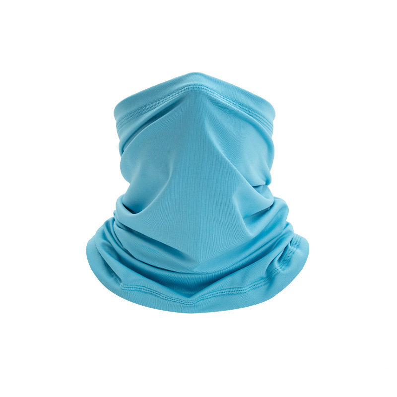 Pasamontañas transpirable de seda de hielo para exteriores, protector solar que absorbe el sudor, bufanda para conducir, Bandana para pescar, tocado para el cuello, accesorios para motocicleta: Transparente