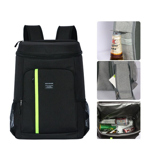 DENUONISS zaino refrigerante per isolamento notturno 30L cinturino riflettente borsa termica per uomo zaino Tourit di grande capacità