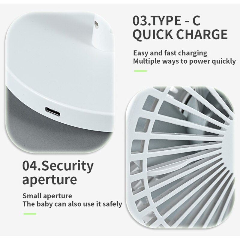 6 Adjustable Speed Oscillating Fan Household Mini Desktop Cooling Fan Summer Home Office Temperature Decreasing Fan