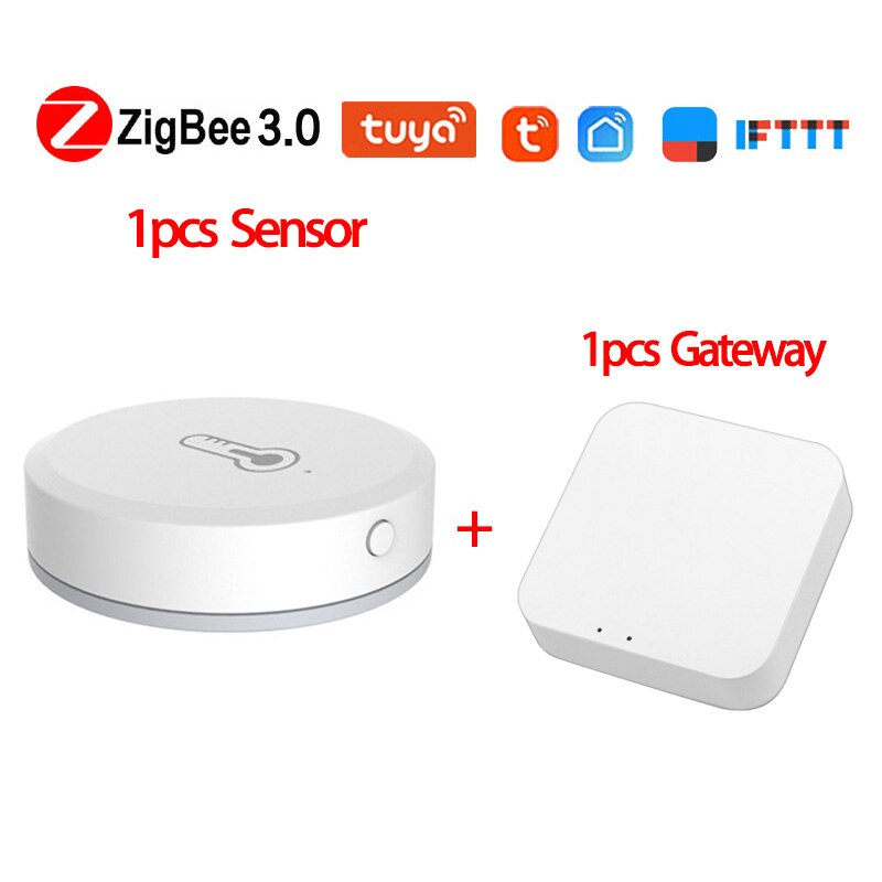 Tuya ZigBee3.0 Temperatuur En Vochtigheid Sensor Batterij Aangedreven Werkt Met Alexa Google Assistent En Tuya Zigbee Hub Smart Home: Set 1