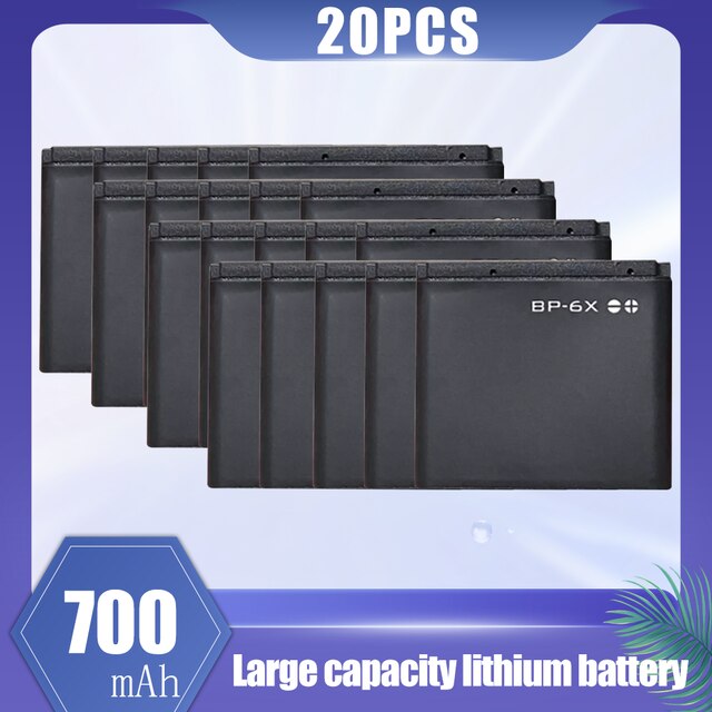 1-20PCS 700mAh BP-6X BP 6X BP6X Replacement Lithium Cell Phone Battery For Nokia 8800 8800S 8800D 8800SE Sirocco 8860 8861 N73i