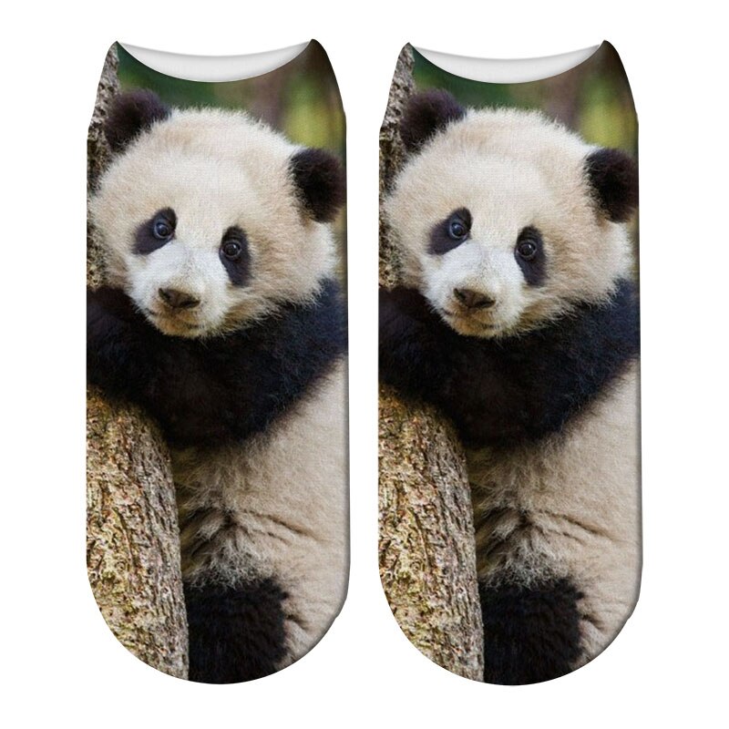 Schattige panda bedrukte sokken korte dieren damessokken terreur nieuwigheid sokken lage enkelsokken 5 zws 69: Stijl 8