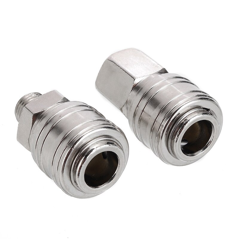 10pcs/set Quick Couplings BSP Air Line Fitting Euro 1/4&quot;Air Line Fitting Hose Compressor Fitting Connector For Pneumatic Tools