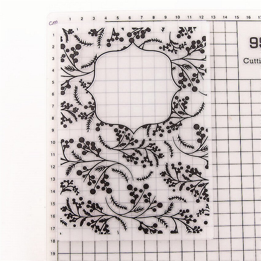 12.6x17.8cm flower photo Embossing folders Plastic bump Scrapbooking DIY Template Fondant indentation Cake Photo Album Card Make