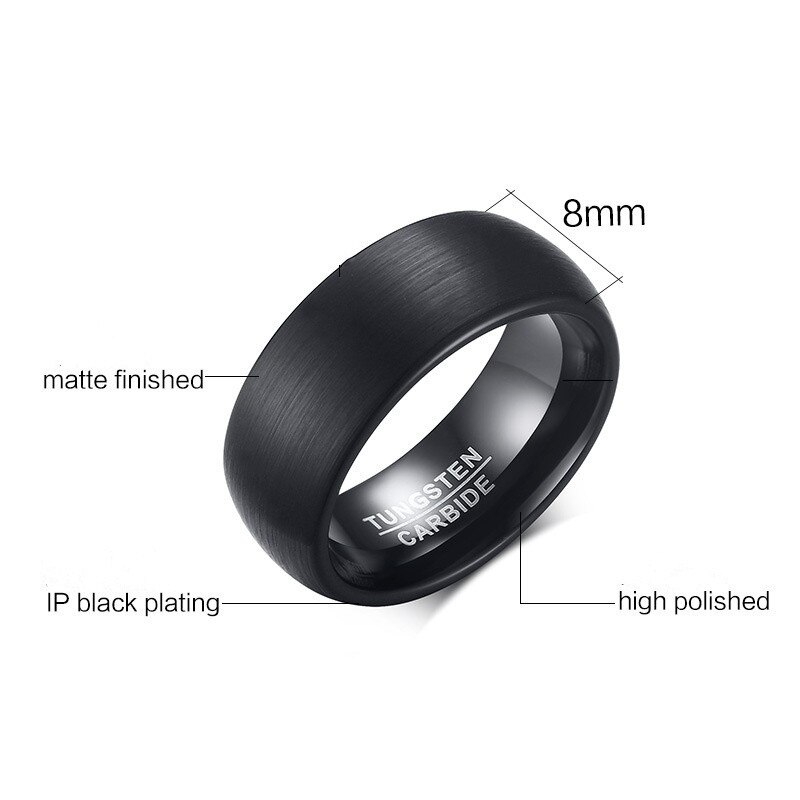 FDLK 8mm Männer der matt Edelstahl Ring männer Hochzeit Bands Schmuck