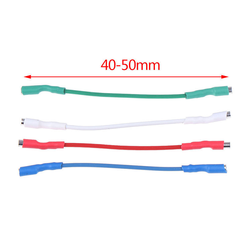 4 stk 50mm 5n rene ledninger header wire kabel universal for 1.2-1.3mm pins platespiller phono headshell