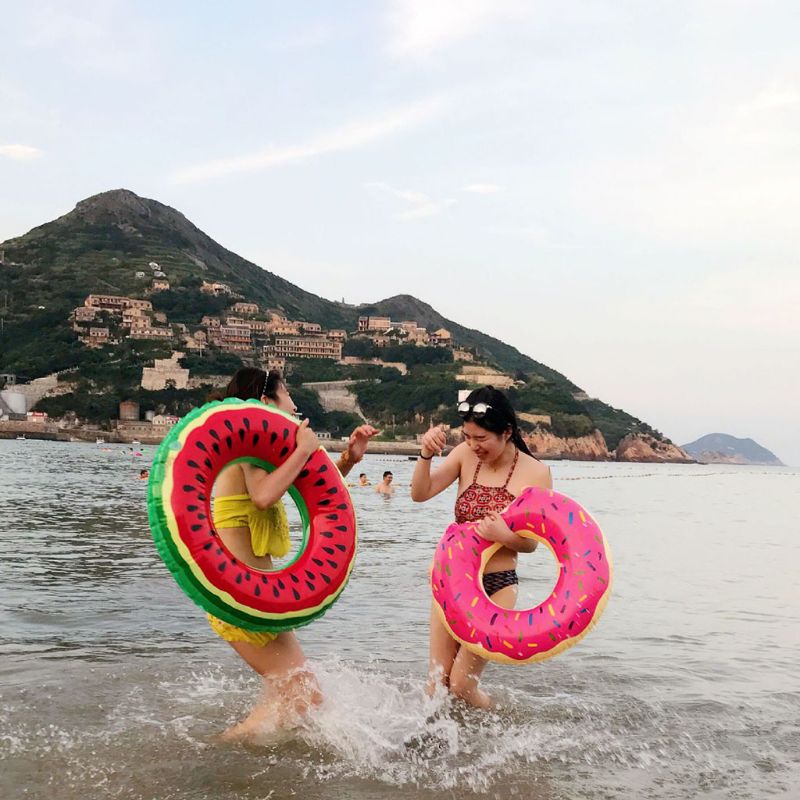 in modo sicuro Anguria Gonfiabile di Nuoto Anello Galleggiante di Nuotata Piscina Cerchio Giri di Età I Bambini Giocattoli Da Spiaggia