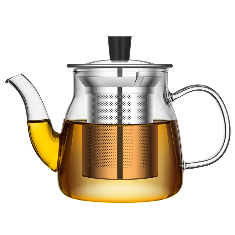 XING kilogram wysokiej temperatury szklany zestaw robić herbaty czajniczek, filtr ze stali nierdzewnej grube szkło garnek czajnik czerwona herbata