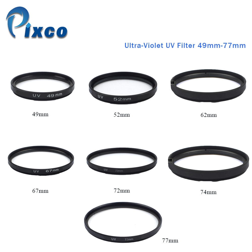 49mm 52mm 62mm 67mm 72mm 74mm 77mm ultrafioletowy filtr UV