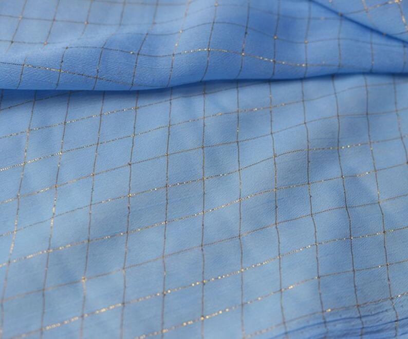 Shimmer Chiffon Dress Party Gown Fabric Shimmer Stripe Crepe Cosplay Material DIY Summer Fabric For Dress Blouse scarf qualified