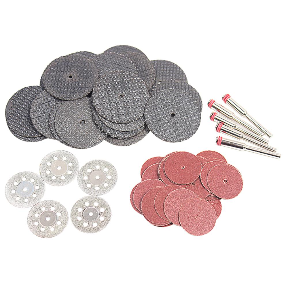 60 Stuks Diamantdoorslijpschijven Schuren Slijpschijf Cirkelzaagblad Houtbewerking Dremel Mini Boor Rotary Tool Accessoires Set