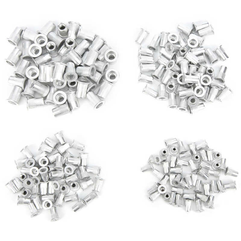 Kit De 150 écrous à Riveter (rivnuts) En Aluminium - Filetages SAE (6-32 à 1/4-20), Marque ALL-CARB