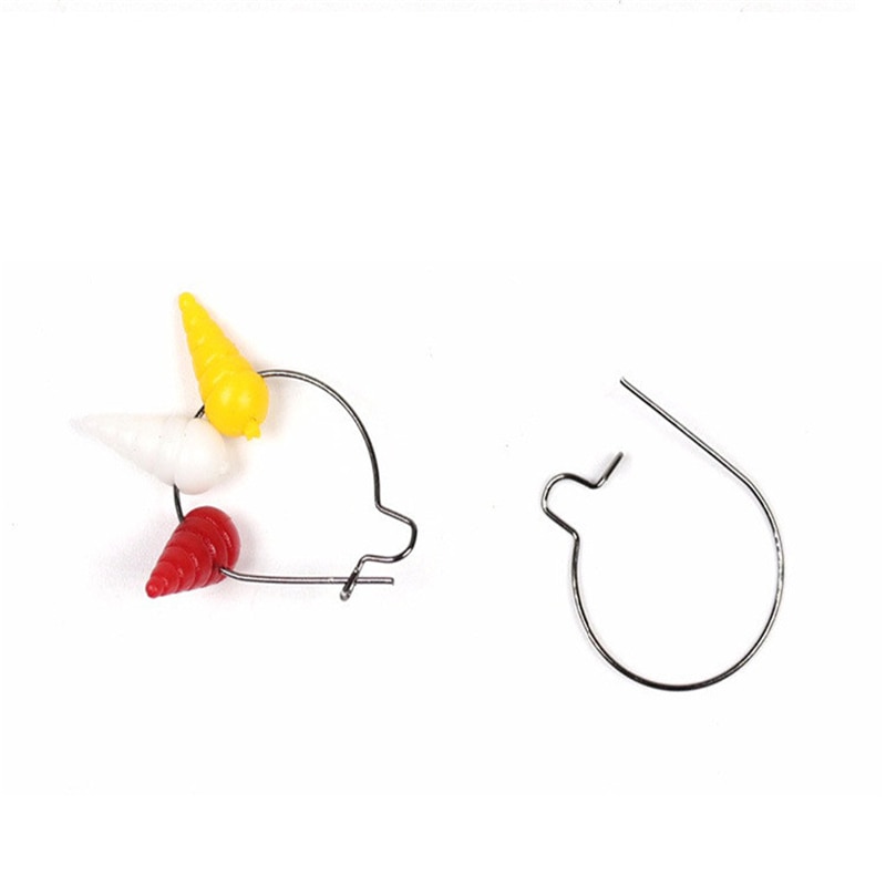 Ganchos de anillo de cebo para pesca de carpa, vivo de carpa señuelo, aparejo de aparejo para el cabello Chod, 10 unids/lote