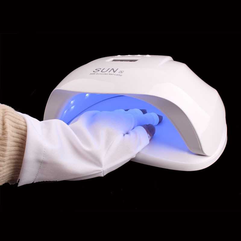 Nieuw 1 Paar UV Bescherming Handschoen Nail Art Gel Anti UV Handschoen UV LED Lamp Nagel Droger Licht Stralingsbescherming nail Art Tool