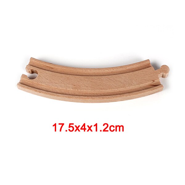 Wooden Train Track Accessories Railway Compatible with Wood Trains Wood Tracks Railway Toys for Kids AN88: large curved rail