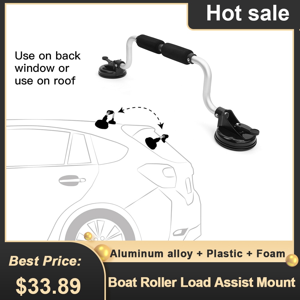 Kayak Roller Boat Load Assist Suction Canoes Roller Load Assist for Car Top Aluminum Alloy Suction Boat Roller Load Assist Mount