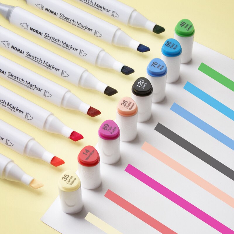 30/40/60/80 Kleuren Schetsen Markers Manga Graffiti Markers Tekening Set Highlighter Voor Sktechbook Scrapbooking Art levert