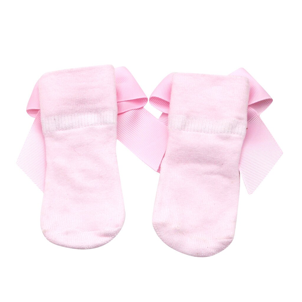 JAYCOSIN Nuovi Bambini Più Piccoli Delle Ragazze Grande Arco Alti Al Ginocchio Lunghi di Cotone Morbido Del Bambino Del Merletto Calzini E Calzettoni Principessa Dolce Dress Up Calzini E Calzettoni