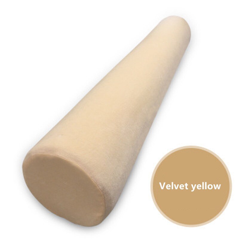 90Cm Natuurlijke Latex Ronde Grote Omhelzing Kussen Kant Slaap Latex Trage Rebound Zacht Kussen Geen Druk Wervelkolom Cervicale Gezondheid kussen: Velvet yellow