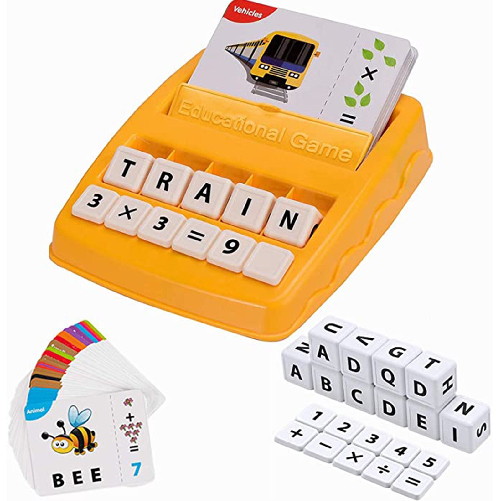 Toys For Children English Spelling Alphabet Letter Game Cards English Word Puzzle Fun Early Learning Educational Toy For Kids: Orange 