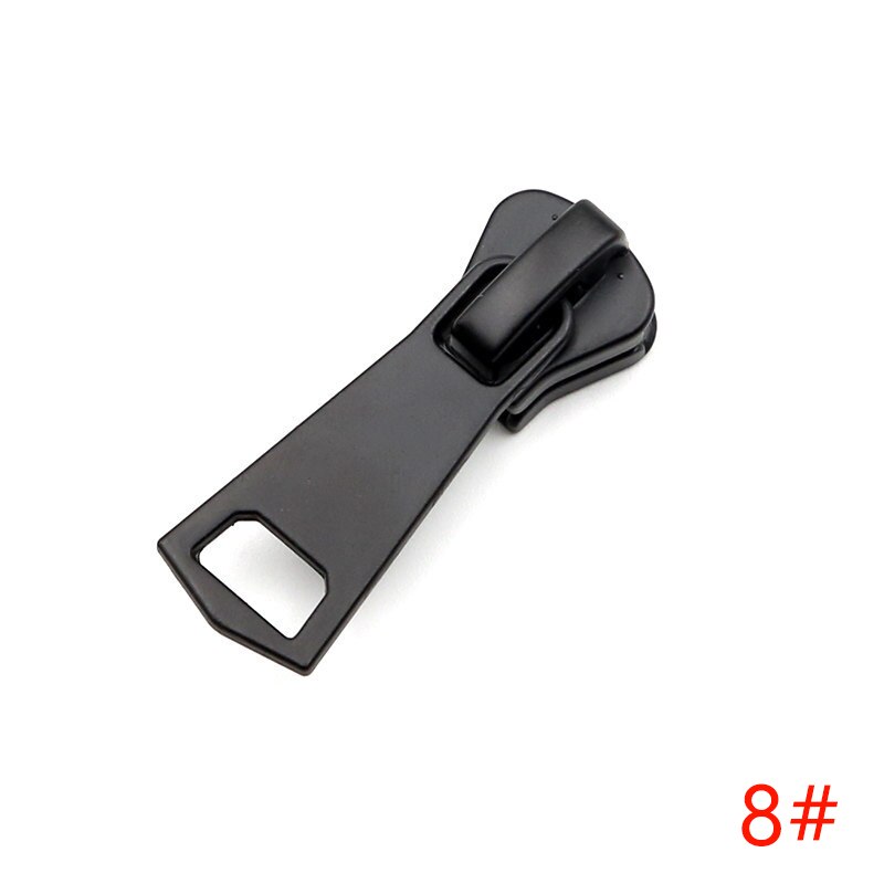 Meetee 10 sztuk 3 #5 #8 #10 #15 # suwaki z zamkiem błyskawicznym dla żywicy zamki ubrania kurtka zamki głowy zestaw naprawczy DIY suwak do szycia ściągacz: ZT022-Black-No8