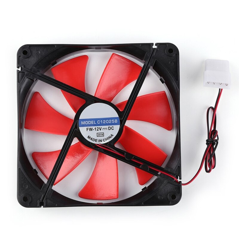 12V 4 Pin 140mm DC Silent CPU Cooling Fan High Airflow 2300RPM Speed Adjustable Computer Cooler Quiet for PC Chassis Radiating