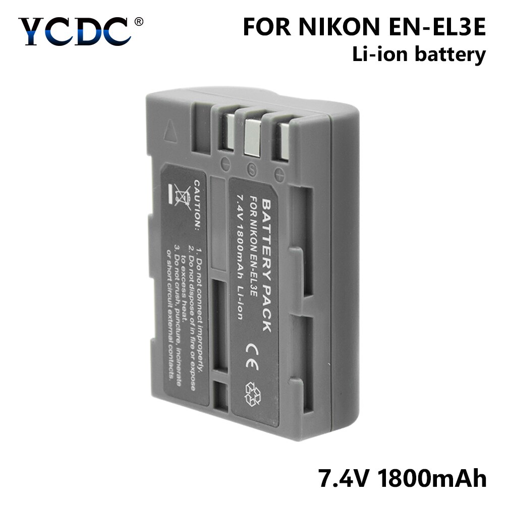 1/2 Pcs EN-EL3E/ENEL3E/EN EL3E 7.4V 1800mAh Lithium Batterij Voor Nikon D50 d70 D70S D80 D90 D100 D200 D300