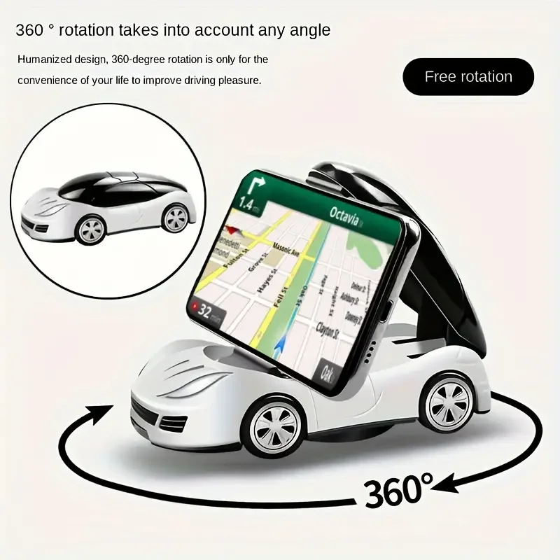 Car Model Phone Stand Bracket Foldable Car Dashboard Phone Holder 360° Rotation Universal Mobile Phone Holder Car Accessories