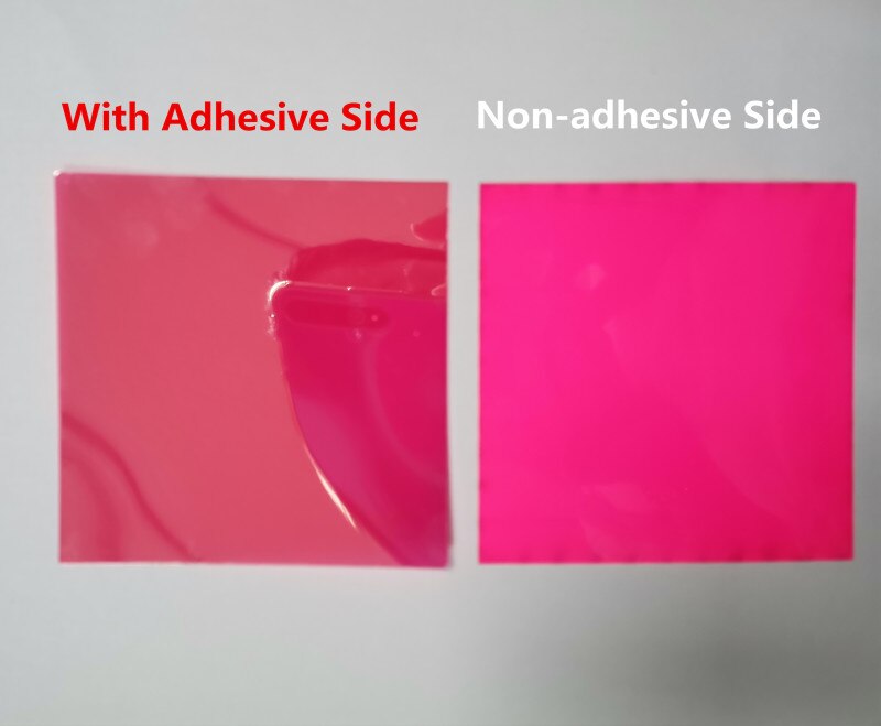 2pcs 20×20CM Color Polarization Linear Polarizing Film Sheets,Polarized Lens Polar Optical Filters With Adhesive for G-Shock LCD: Pink Color