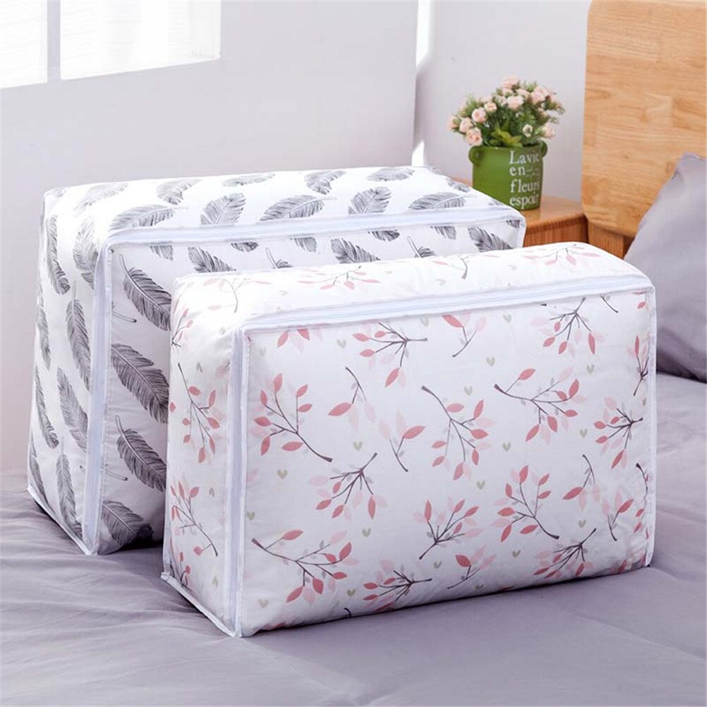 1pc skab sweater hjem arrangør boks sammenfoldelig tøj dyner tæppe arrangør opbevaring poser bagage poser opbevaring 4 stilarter
