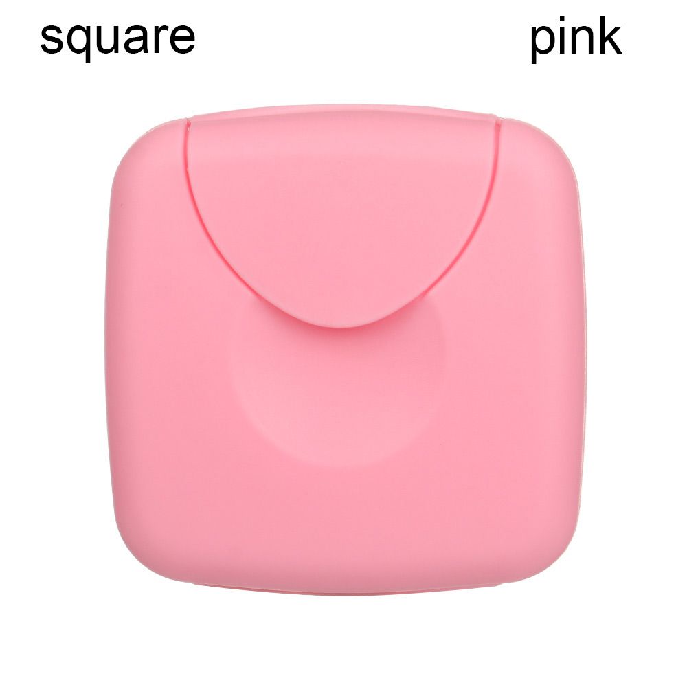 Tampons Opbergdoos Reizen Levert Oortelefoon Case Zeep Dozen Tampon Container Katoen Sliver Organisator Sieraden Houder: pink-square