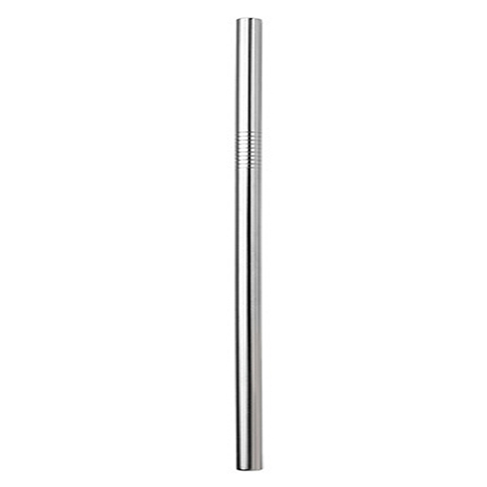 Stainless Steel Straw Metal Drinking Straw Reusable Straight Straw Kitchen Party Fruit Juice Milk Straw: silver 10mm
