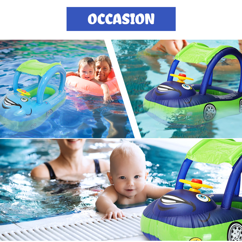 Kinder Aufblasbare Schwimmen Spielzeug Baby Wasser Spielzeug Abnehmbare Markise Auto Boot Ananas Sitz Sprinkler Wasser Ball