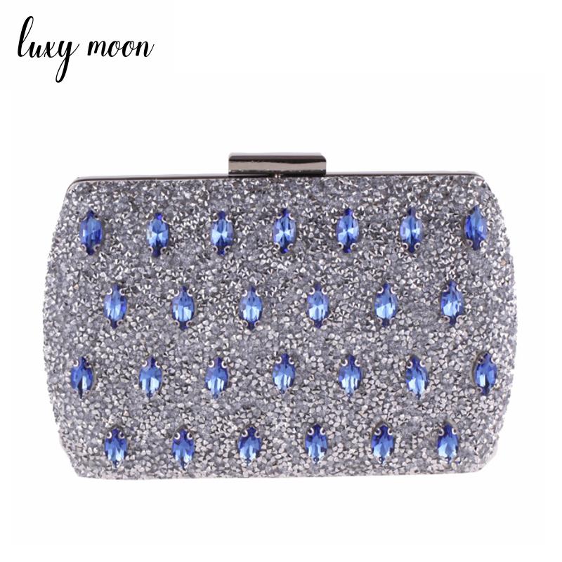 Luxy Maan Diamond Avondtassen Avond Handtas Luxe Handtassen Bling Bling Classic Rhinestone Clutch Bag Wedding Bridal Bag ZD849