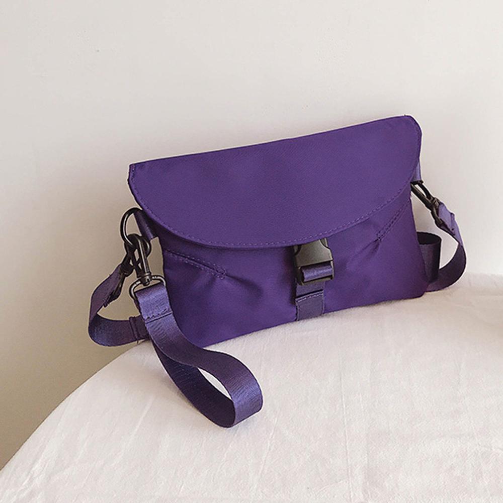 Unisex personalidad calle versátil bolsos de hombro Casual bandolera cruzada riñonera para teléfono monederos y bolsos de mano: Purple