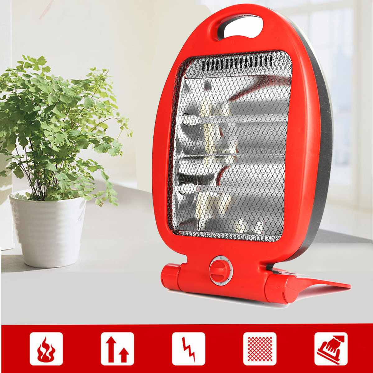 800W Portable Electric Heaters Adjustable Home Mini Microelectronic Winter Warm Heater Mini Electromechanical Heater for Office