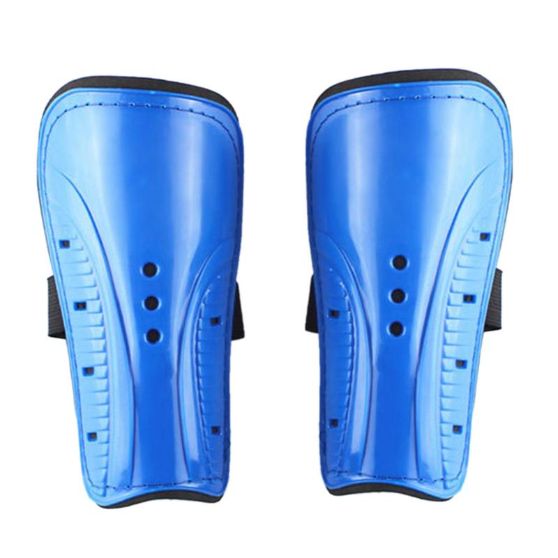 Professionelle Fußball Training Shin Guards Drei-Loch Leggings Fußball Sport Shin Pad Schutzhülle Für Erwachsene Kinder: Blau