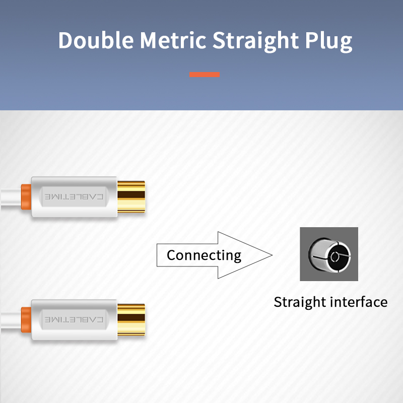 CABLETIME TV Cable M/F 3C2V Video Cable For High-definition Television HD Antenna TV STB Digital TV Line C268