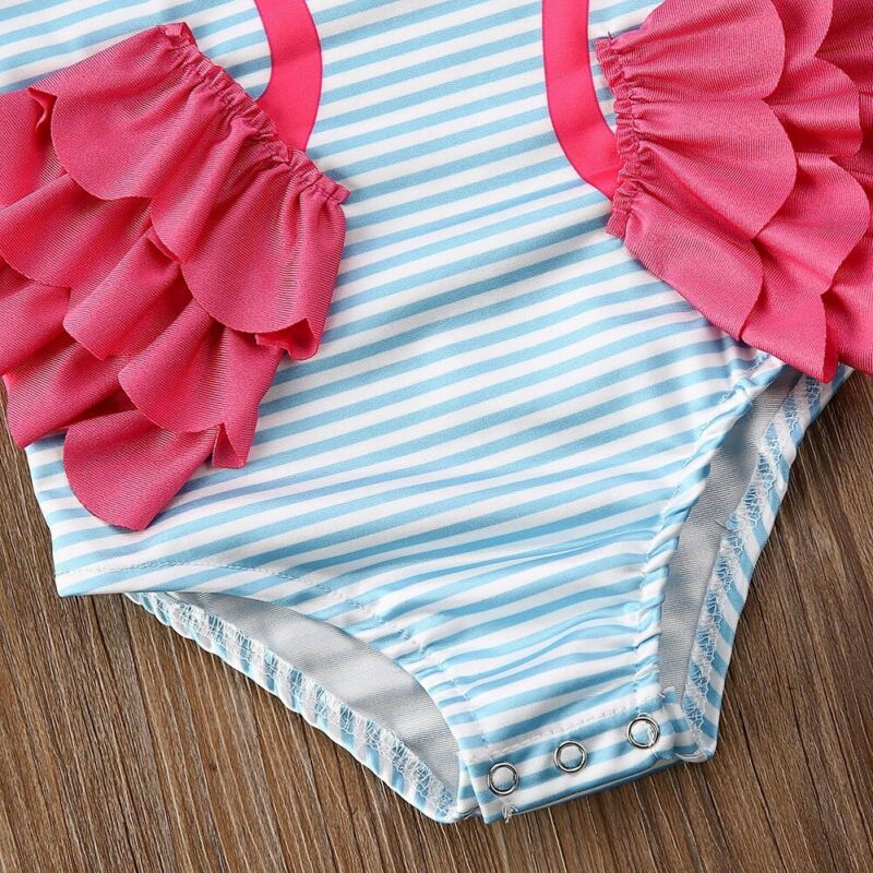 Summer Flamingo Kids Baby Girls One Piece Swimsuit Bikini Swimwear Cute Cartoon Toddler Girls Bathing Suit Beachwear
