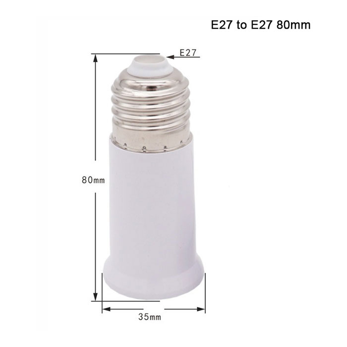E27 E26 Sockel Verlängerung E27 auf E27 Standard Mittel Base Lampenverlängerung Sockel Schraube Lampenfassung Adapter: Schwarz / B22
