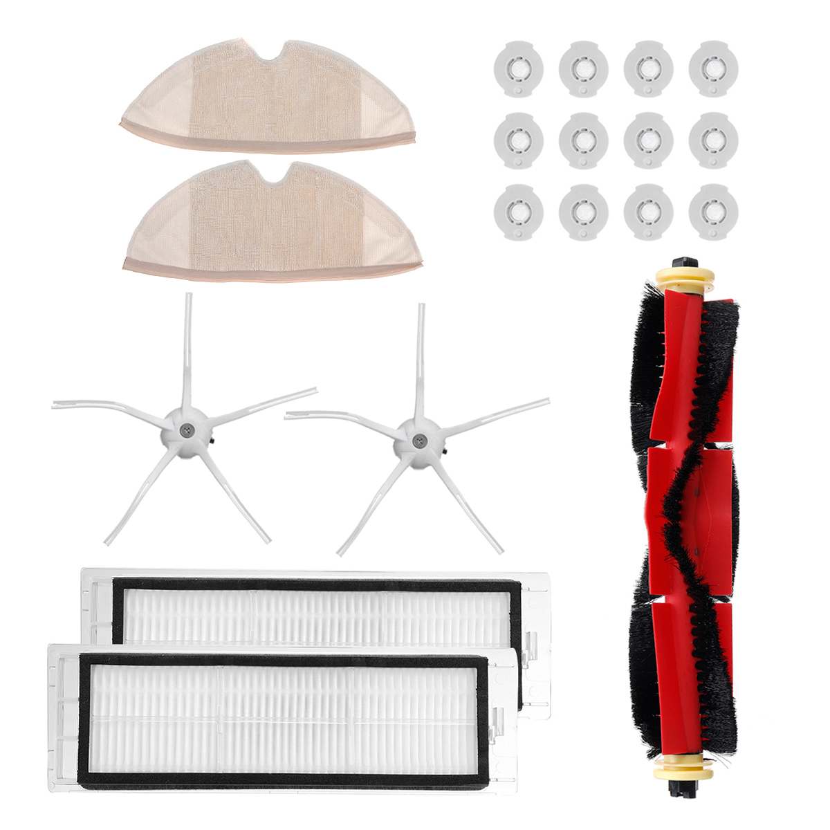 25/19/7/6 stk hepa filter hovedbørste sidebørste til xiaomi roborock  s6 s60 s65 s5 max  t6 robotstøvsugerdele: 19 stk