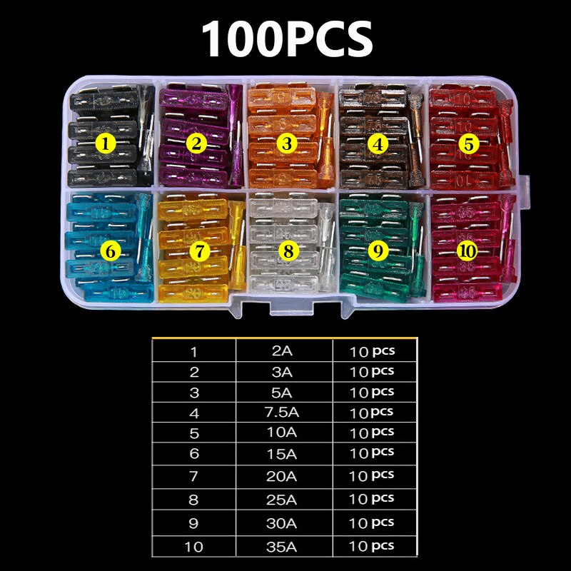 100/50PCS Car Truck Fuse Set Car Accessories for Subaru Forester SG SH SJ SK Outback WRX STI XV Impreza Legacy