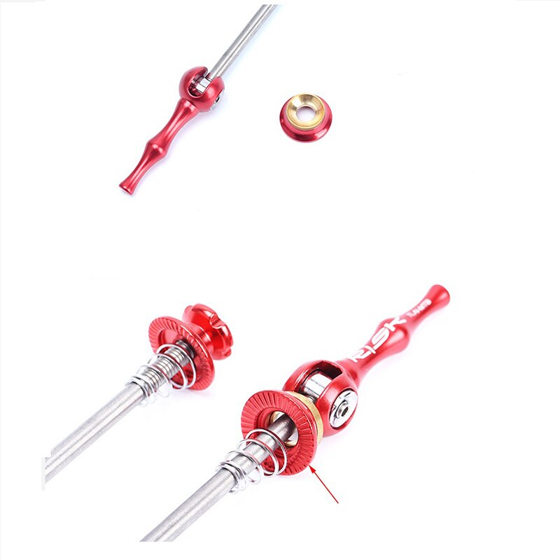 48.8g/Pair Road Bike Quick Release Ultralight Titanium TI QR Skewer Lever Road Bicycle Cycling Hub Quick Release Bike Parts