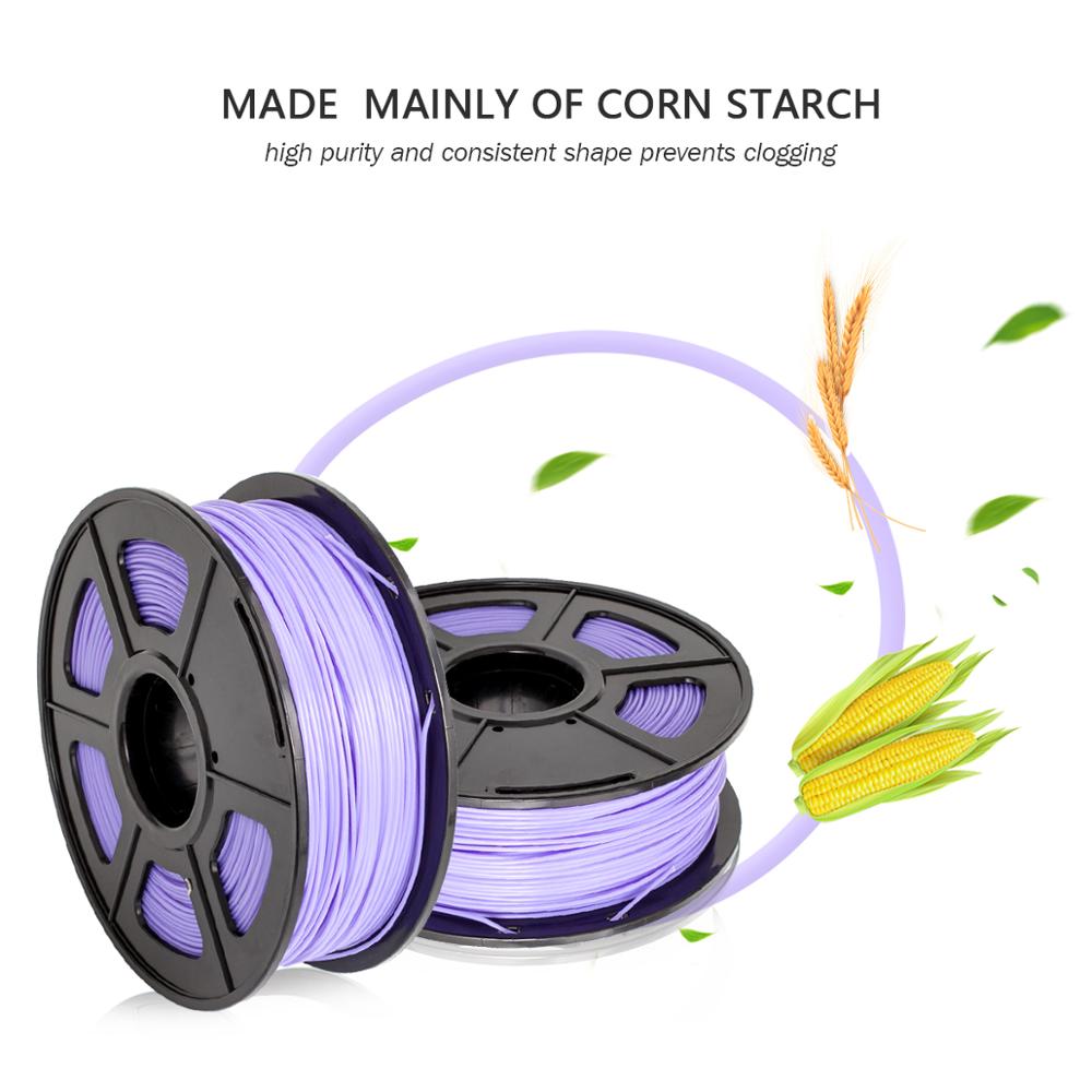 SUNLU – Filament d'extrudeuse pour imprimante 3D, plastique en Polycarbonate , violet PLA, 1.75mm, 1KG, 2,2 lbs, avec bobine, sans bulle