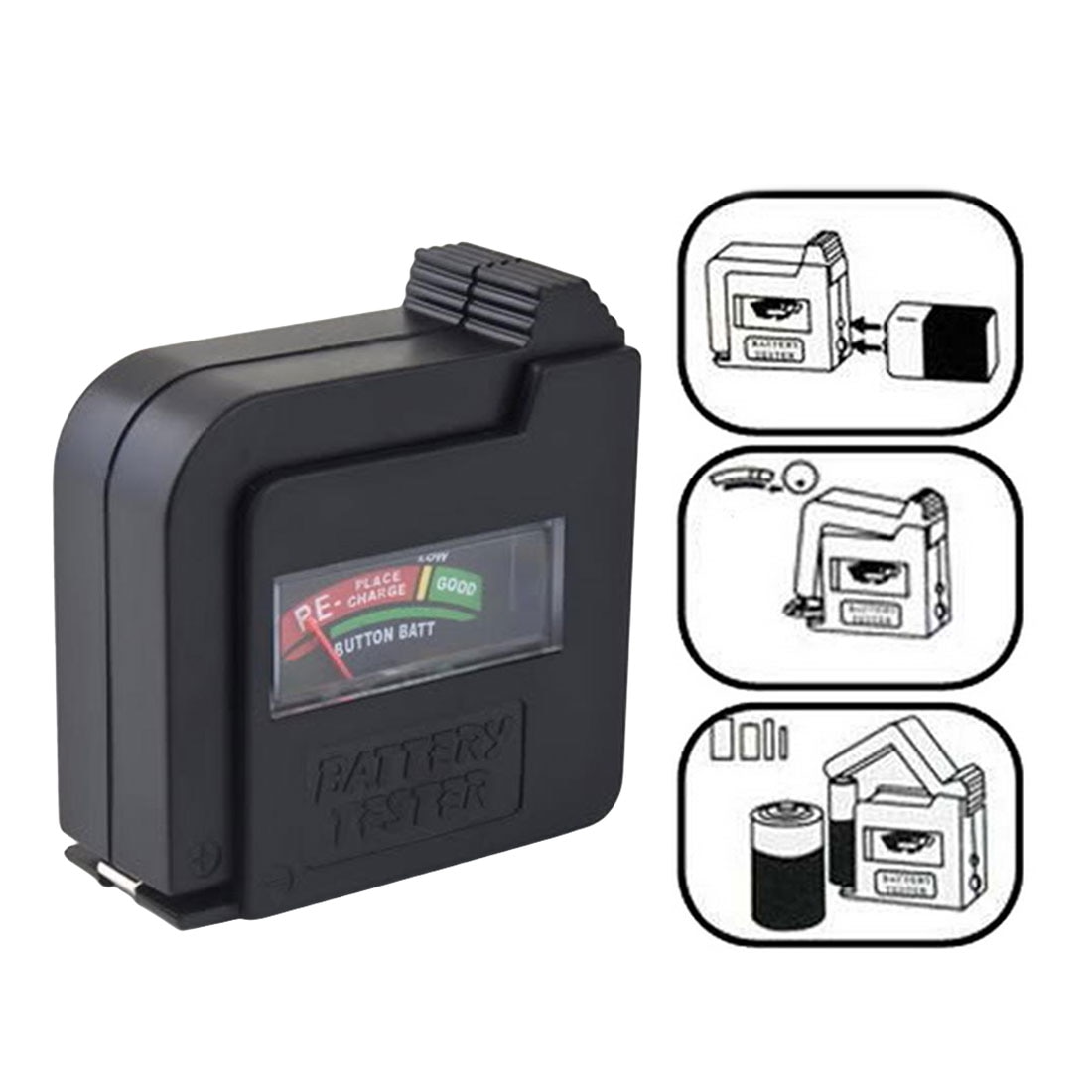 Battery checker indicator Battery tester For 9V 1.5V And Button Cell AAA AA C D Portable Handheld Cell Battery Checker
