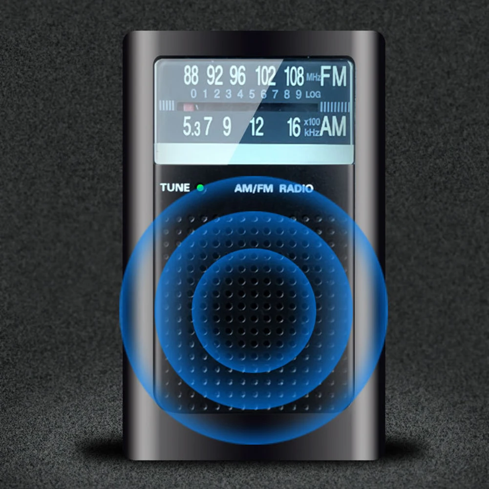 Bin FM Pocket Mini-Radios Zweikanal-Stereo-Antennen radio mit Lautsprecher Zweikanal-Stereo-Audio für aaa Batterie